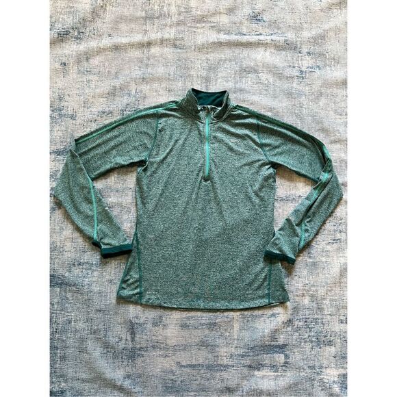 Nike Blue Green Elements Dri Fit Running Long Sleeve 1/4 Zip Top Medium - Picture 1 of 7